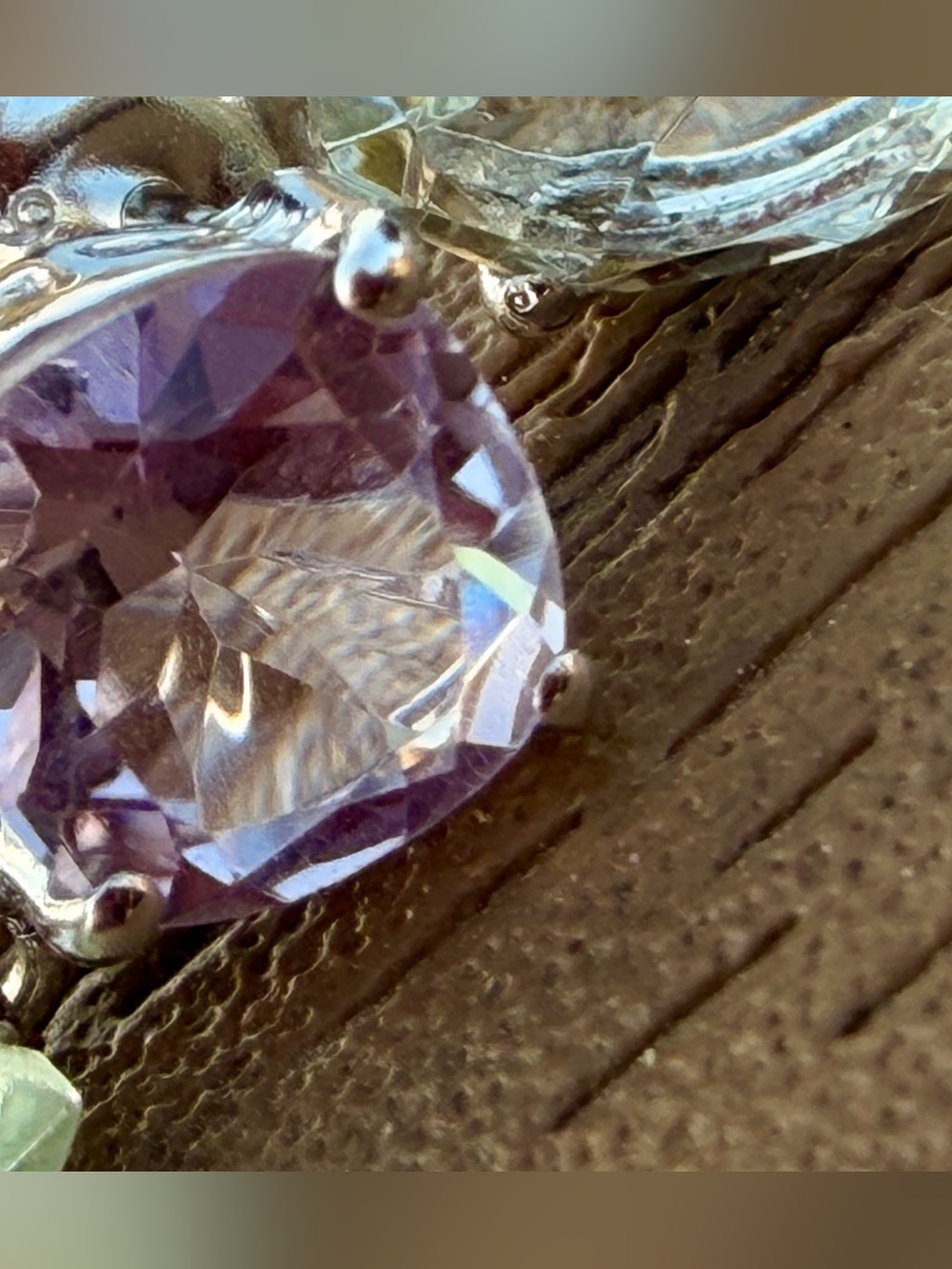 Gorgeous AAA Pink & Green Amethyst 9.00 CTW Rhodium Over 925 Silver Earrings - Picture 6 of 12
